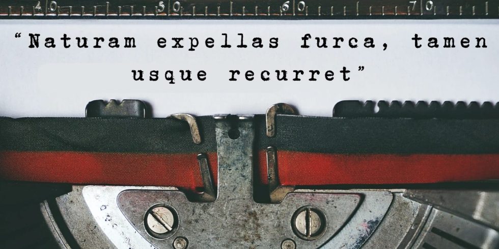 Copertina dell’editoriale «Naturam expellas furca, tamen usque recurret»
