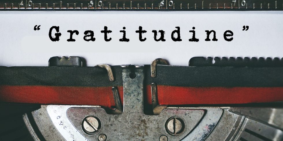 Copertina dell’editoriale «Gratitudine»