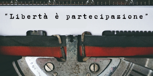 Copertina dell’editoriale «Libertà è partecipazione»