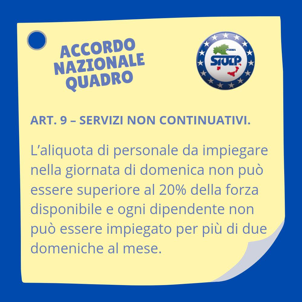 Scheda illustrata: Limiti domenicali nei servizi non continuativi