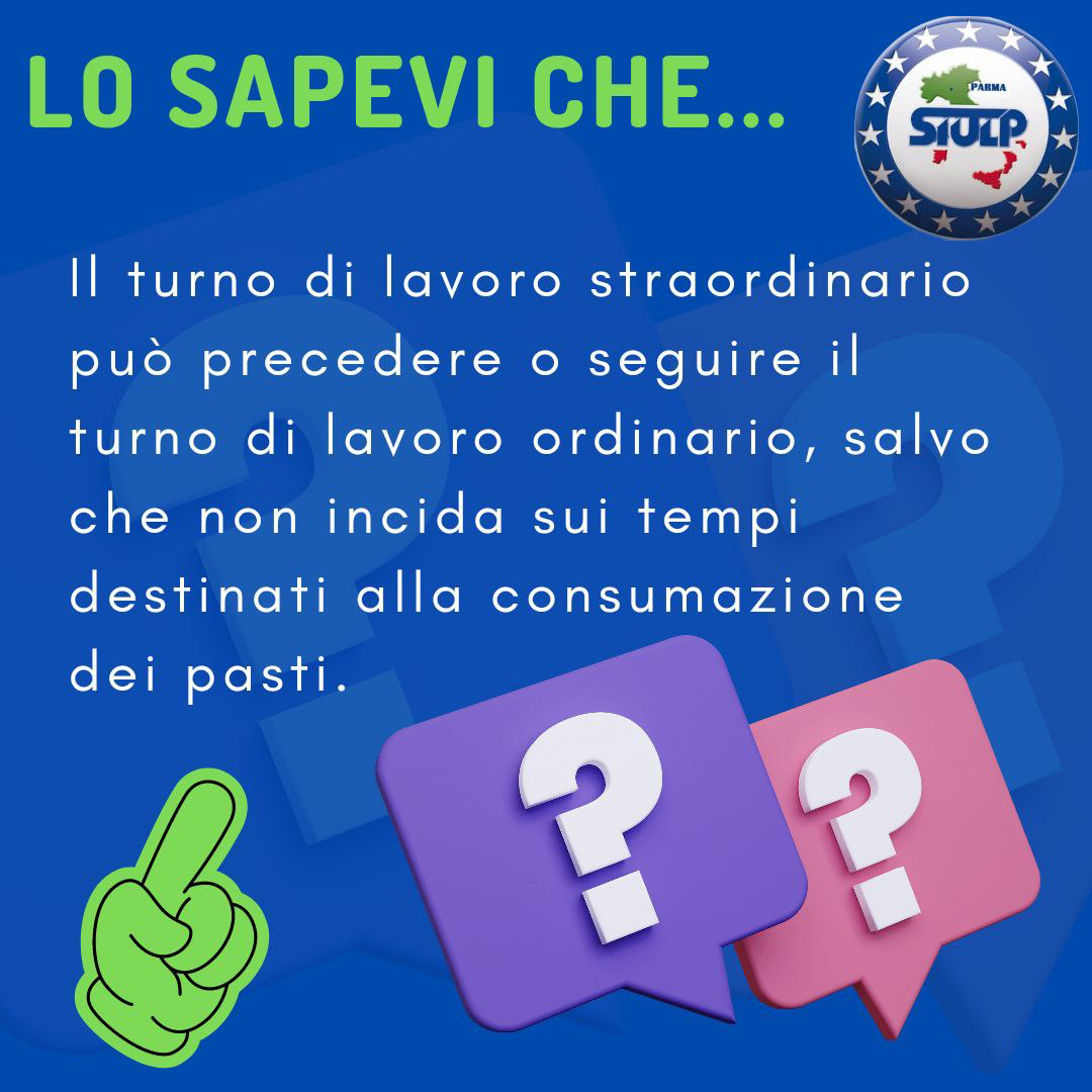 Scheda illustrata: Collocazione del lavoro straordinario
